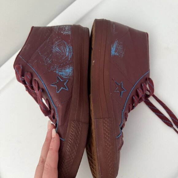 Converse One Star Skate Scratch-Off Sneaker Size 11 Unisex Maroon - Picture 1 of 6